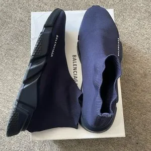 Balenciaga | Shoes | Balenciaga Speed Trainer Navy Blue Size  display picture 1